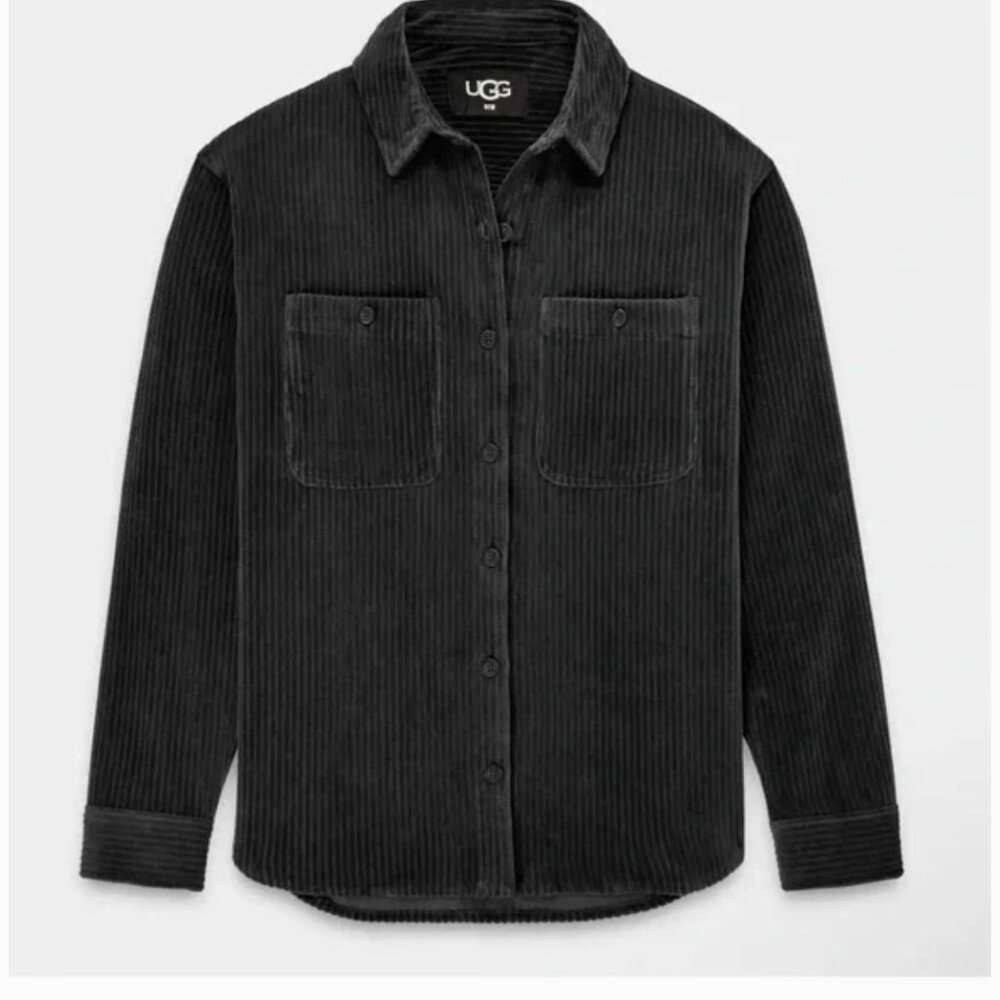 UGG Velvet Button Down Shirt Collared Blouse Top … - image 3